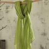Super Long 240Cm Solid Color Linen Scarf, Retro Literary And Versatile