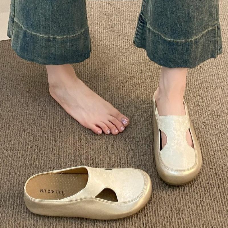 Fashion Flats Mules Slippers Women Shoes Casual New 2025 Trend Summer Sandals Fashion Slingback Flip Flops Brand Woman Slides Zapatos
