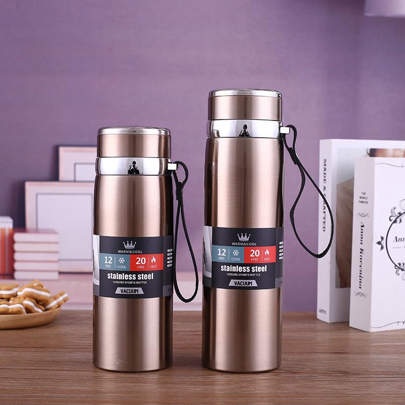 304 Stainless Steel Thermos Cup Outdoor Activity Mountaineering Athletic Sling Kettle Spacious Travel Pot