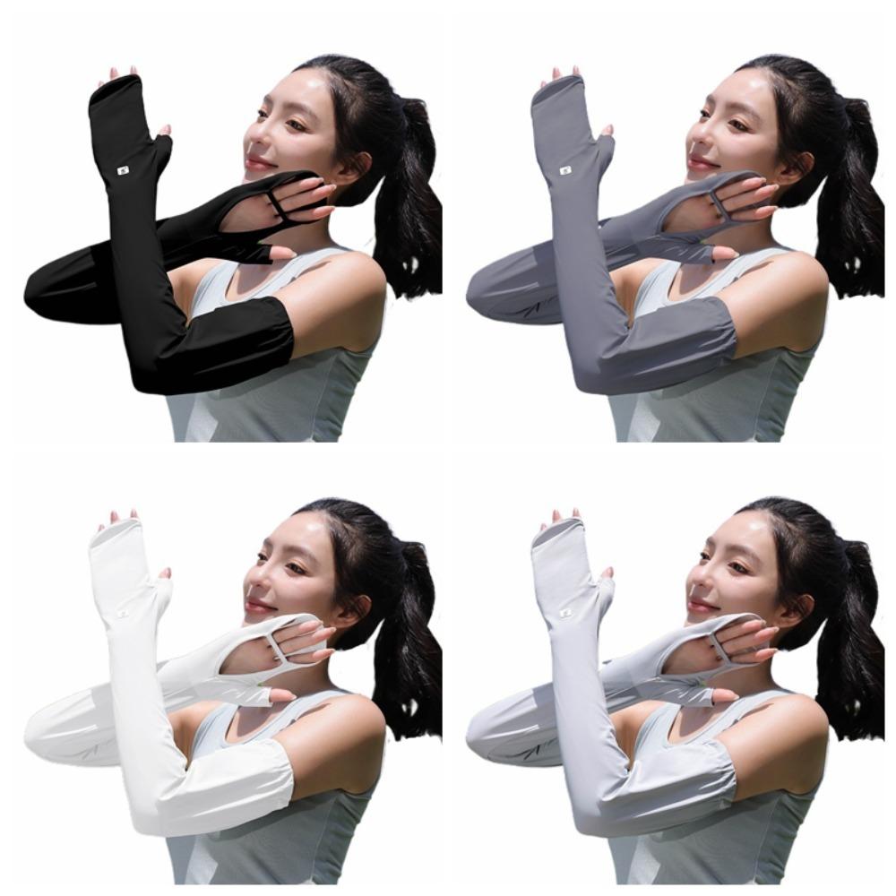 Full Wrap Sunscreen Sleeve Anti-UV Cycling Sleeve Gloves Breathable Ice Silk Sleeves Outdoor