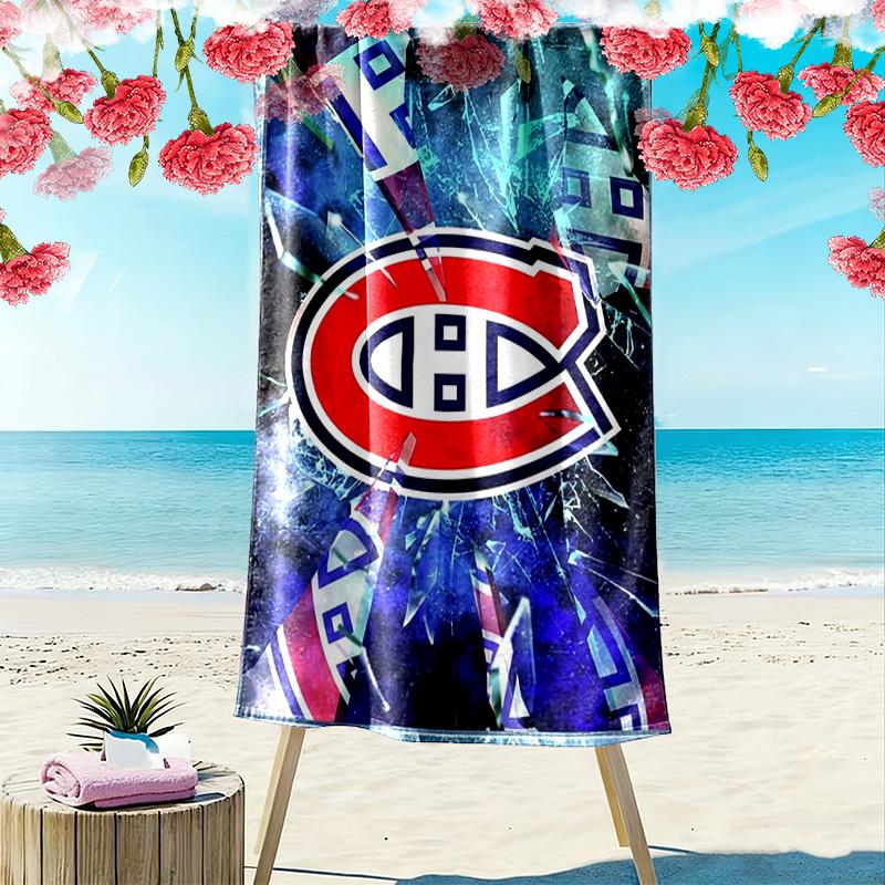 Montreal Canadiens Druck Strandtuch, Großes Weiches Schnelltrocknendes Handtuch für Strand Camping Schwimmen