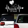 Heartbeat Balloon Baby On Board Car Sticker 3D Cartoon Baby In Car Auto Window Reflective Decor Decoration Exterior Accessories