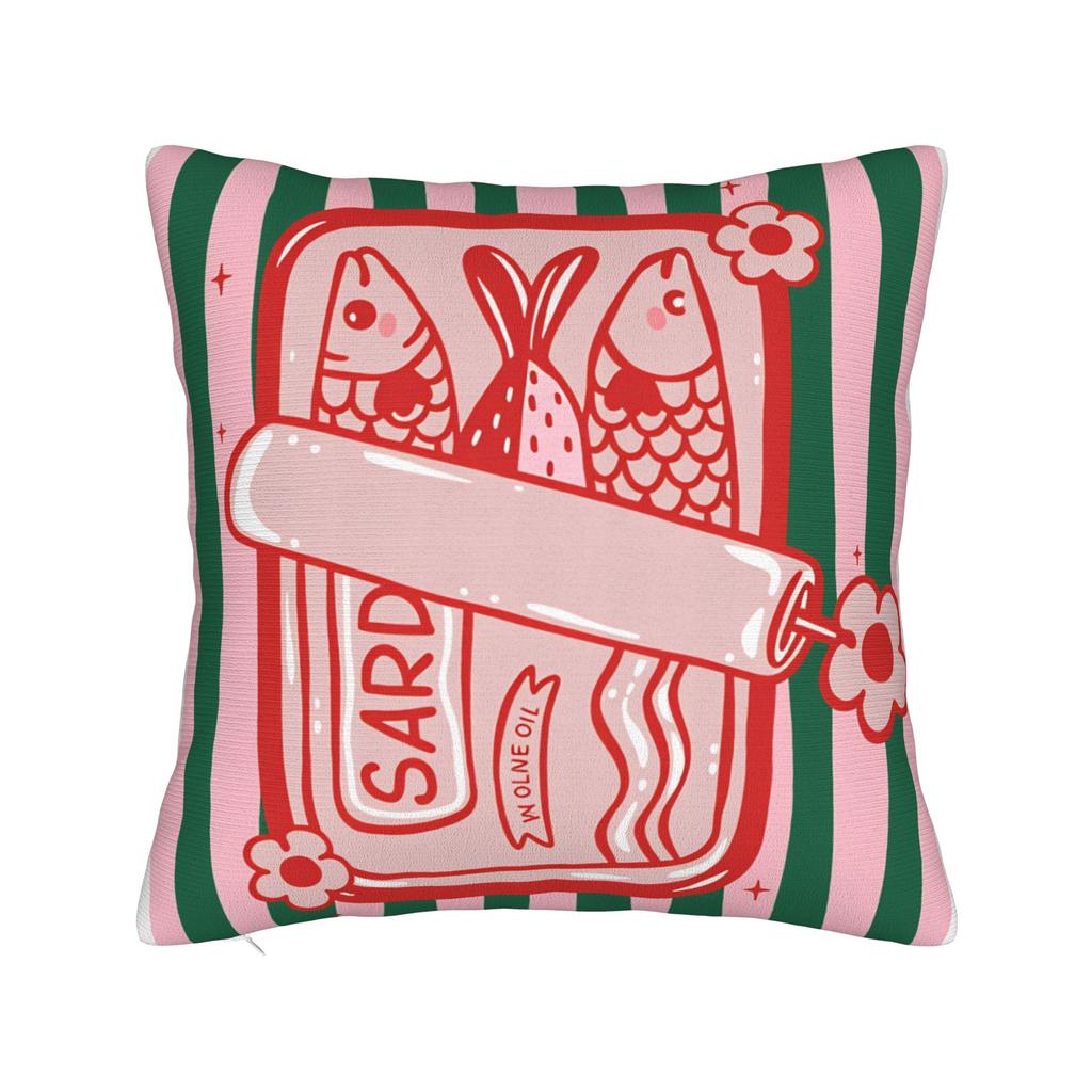 Cuadros Decorations Sardines Nordic Pillow Case Soft Pillow Cover For Living Room Sofa Kawaii Pillowcases