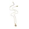 Trendy Spirals Shell Pendant Necklace In Stainless Steel Featuring Sparkling Rhinestones for Stylish Layer Look