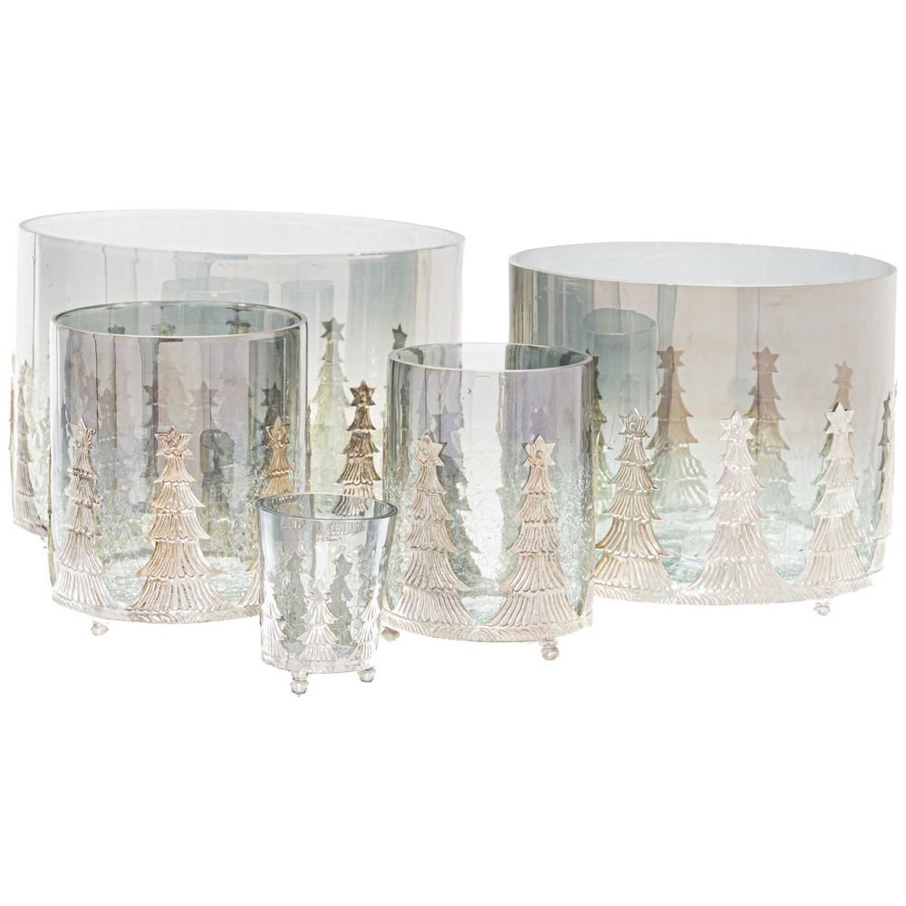 Hill Interiors The Noel Collection Crackle Effect Christmas Candle Holder