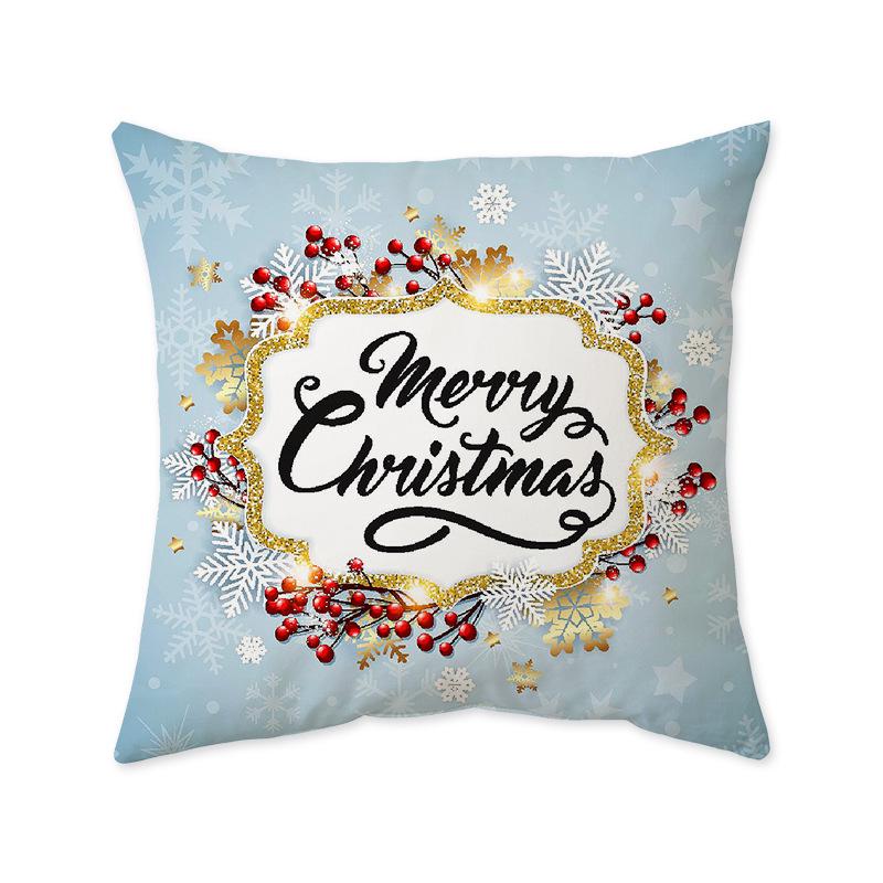 Cross-Border Christmas Festival Printed Cushion Cover for Sofa, Bedside, or Living Room