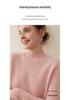 Women's 100% Pure Cashmere Sweater - Autumn/Winter Thick Half-High Collar Knit Base Layer, Loose Slimming Short Style