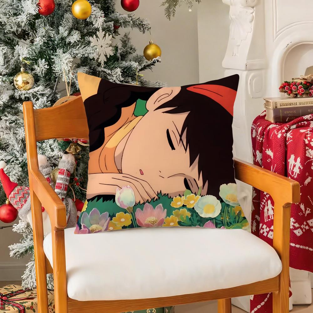 Anime L-Laputa C-Castle In The S-Sky Pillow Case Silky Elegant Comfort Sofa Bed Invisible Zipper