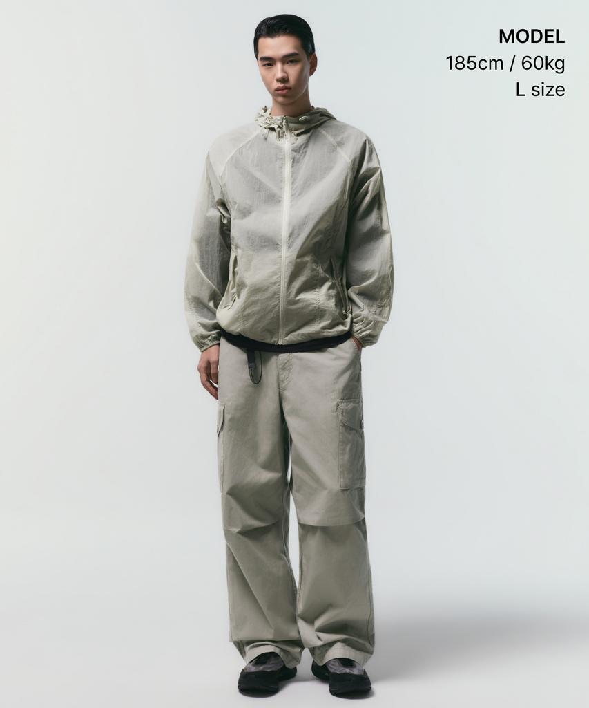 Musinsa Standard [City Leisure] Sheer Windbreaker Jacket [Grayish Beige]