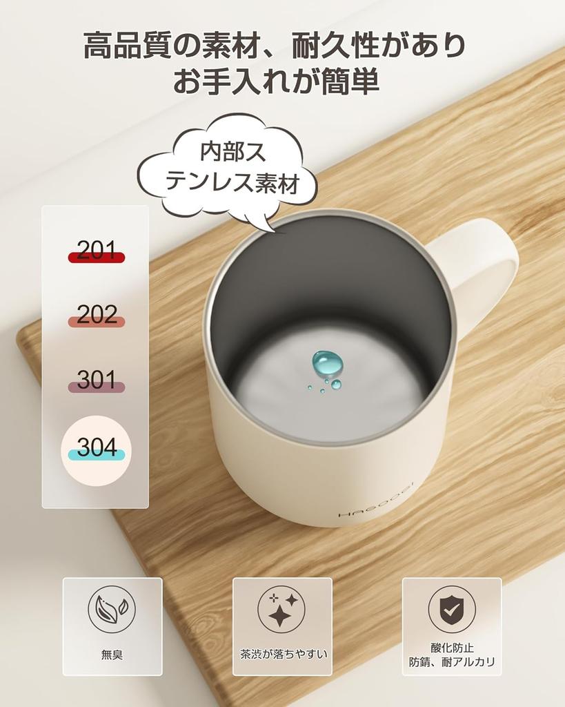 HAGOOGI Mug with Lid, Keeps Hot or Cold, 360ml Capacity, Vacuum Insulated, Ceramic Coating, Double Wall, Simple and Stylish, Perfect for Home or