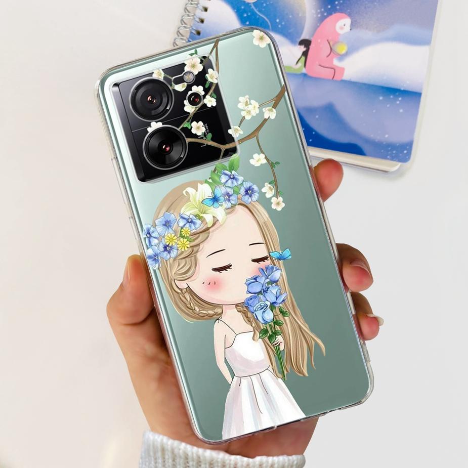 For Xiaomi 13T Pro Case Luxury Painted Back Cover Clear Silicone Phone Case For Xiaomi Mi 13T Pro 13TPro Soft Fundas 6.67'' Bags