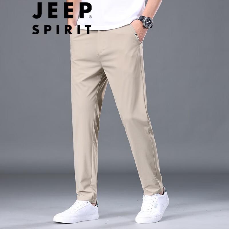 JEEP SPIRIT Men's Relaxed Fit Straight Leg Casual Pants