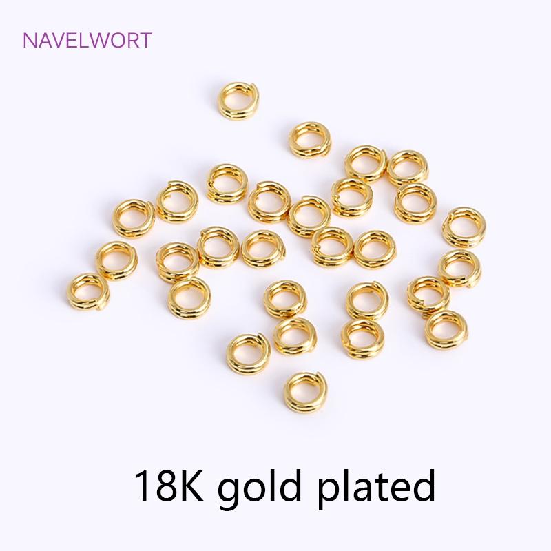 18K Vergoldete Sprengringe,Doppelschleifenringe,Verbindungsringe Für Schmuckherstellung,Zubehör Für Schmuck DIY Handgemachte Handarbeiten