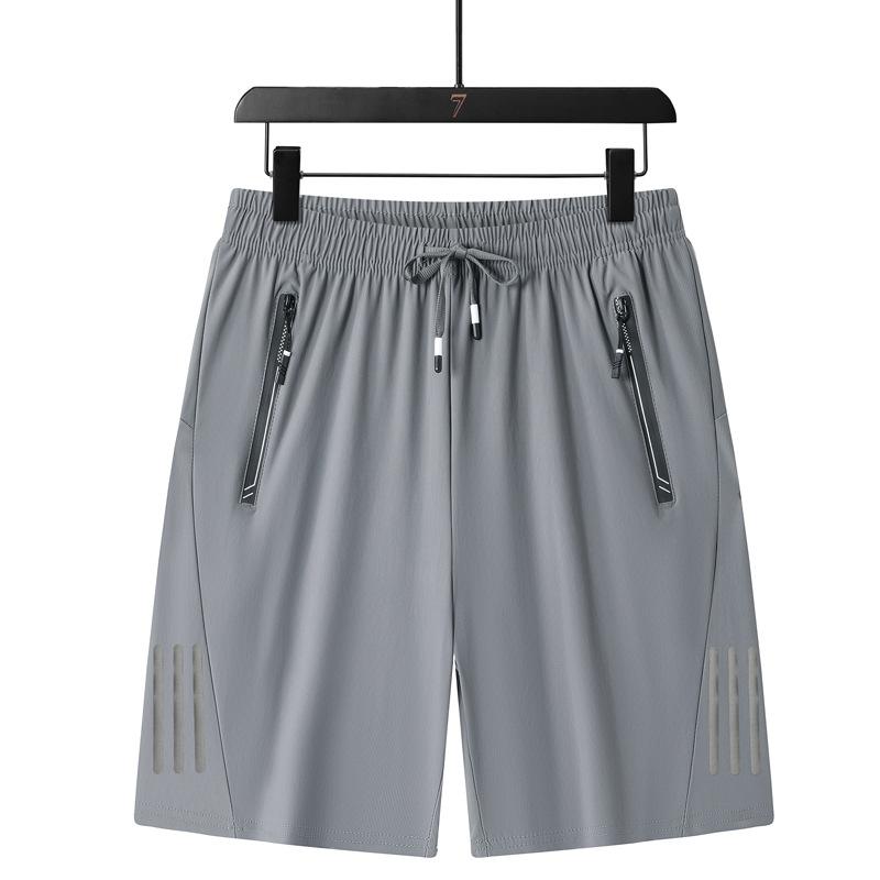 

Шорты из ледяного шелка, мужские летние повседневные брюки, прямые брюки больших размеров, эластичные дышащие и быстросохнущие шорты L