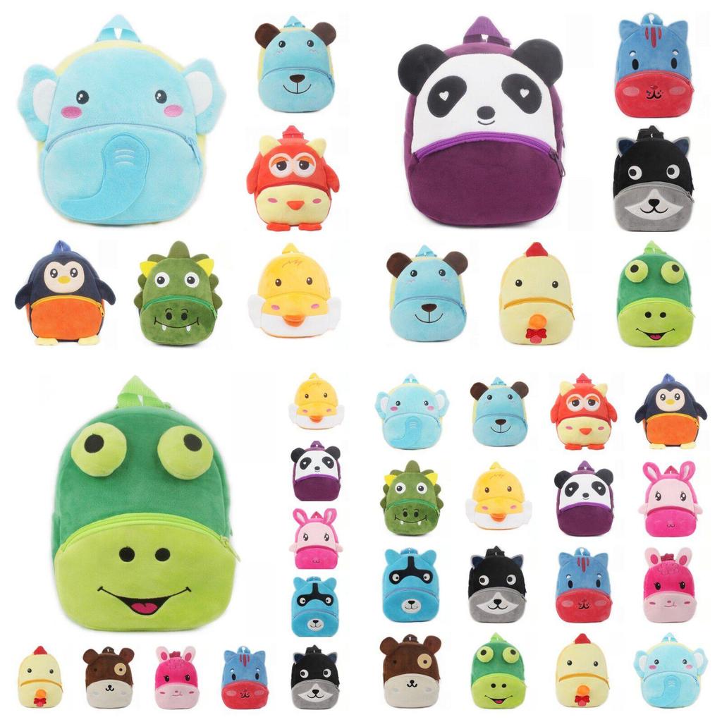 Adorable 3d Cartoon Animal Backpack For Toddlers With Soft Plush Material