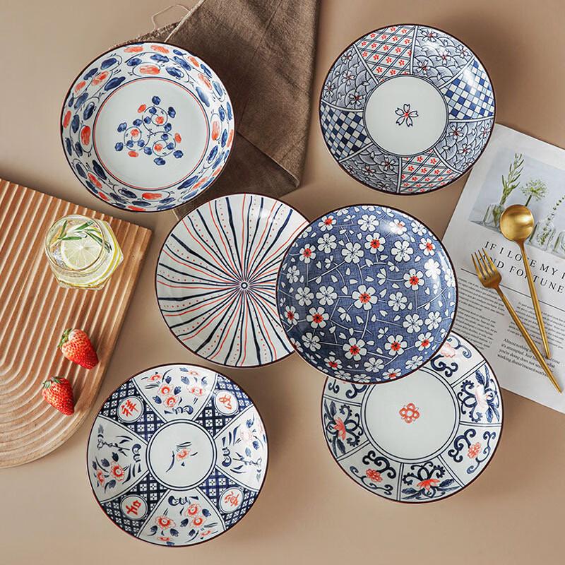 Diruian Japanese Microwaveable Ceramic Dinner Plate