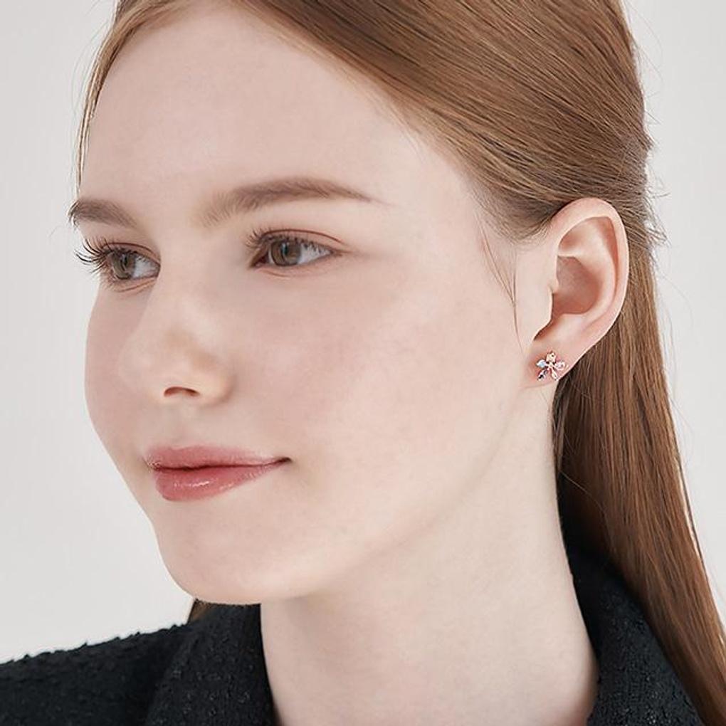[ELLE Jewelry] 14K GF Rainbow Flower Point Earrings ELGPEE541