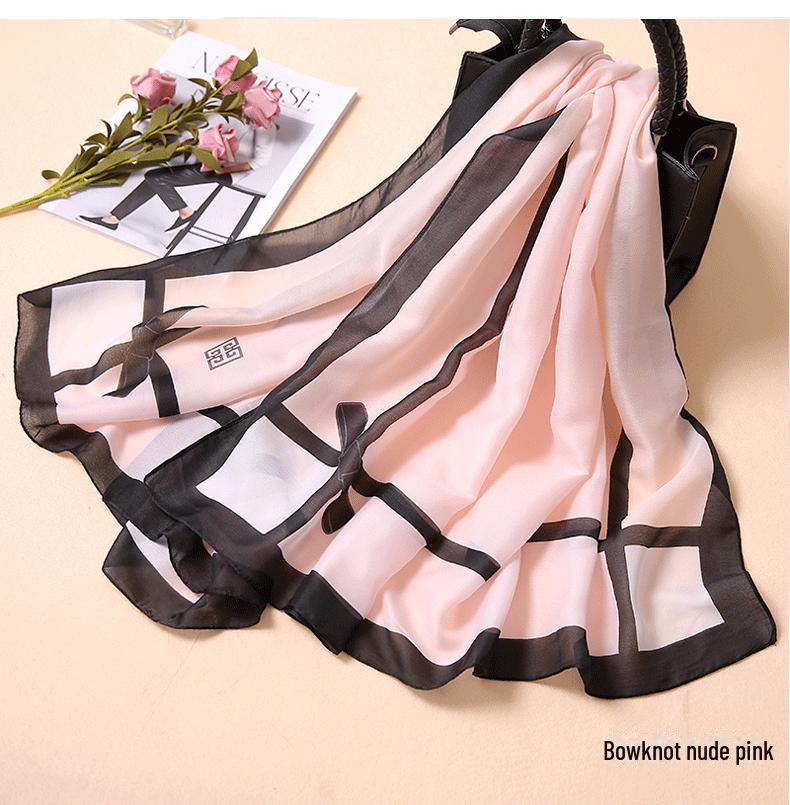 "2021 Frühling/Sommer Damen Bedruckter Hochwertiger Imitatseidenschal und Stola Geschenk"