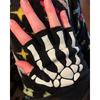 Punk Gloves Unisex Halloween Skeleton Skull Half Finger Gloves Glow In The Dark Fingerless Stretch Knitted Winter Mittens