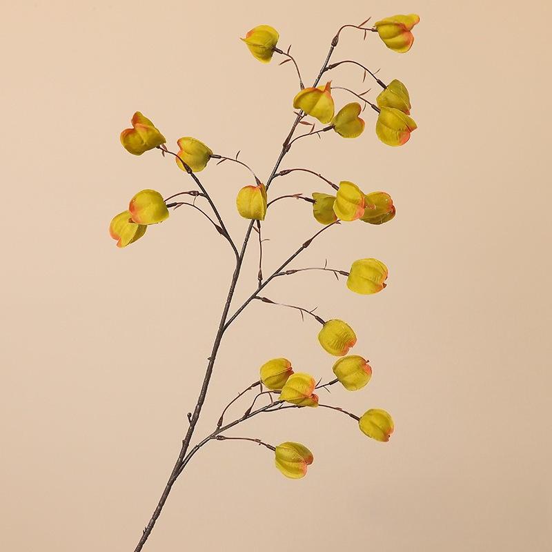 3pcs Artificial Flowers 100cm Silk Girl Fruits Branches Restaurant Decoration Simulation Autumn Lantern Fruit Green Plants