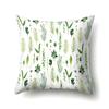 Polyester Pillowcase Ins Style Plant Flowers Nordic Printed Peach Leather Velvet Cushion Cover Sofa Waist Cushion Cover