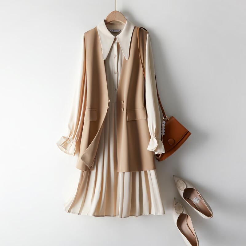 

Элегантный женский осенний комплект: юбка и жилет XWI XL