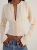 New French Classic Round Neck Knit Cardigan - Women's Autumn/Winter Sweater