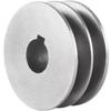 1pcs Outer Diameter: 60mm Belt Pulley Double Groove 2A Type Flat Cast Iron Electric Motor V-belt Pulley