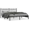 VidaXL Cadre de lit métal sans matelas avec tête de lit noir 183x213cm 376133