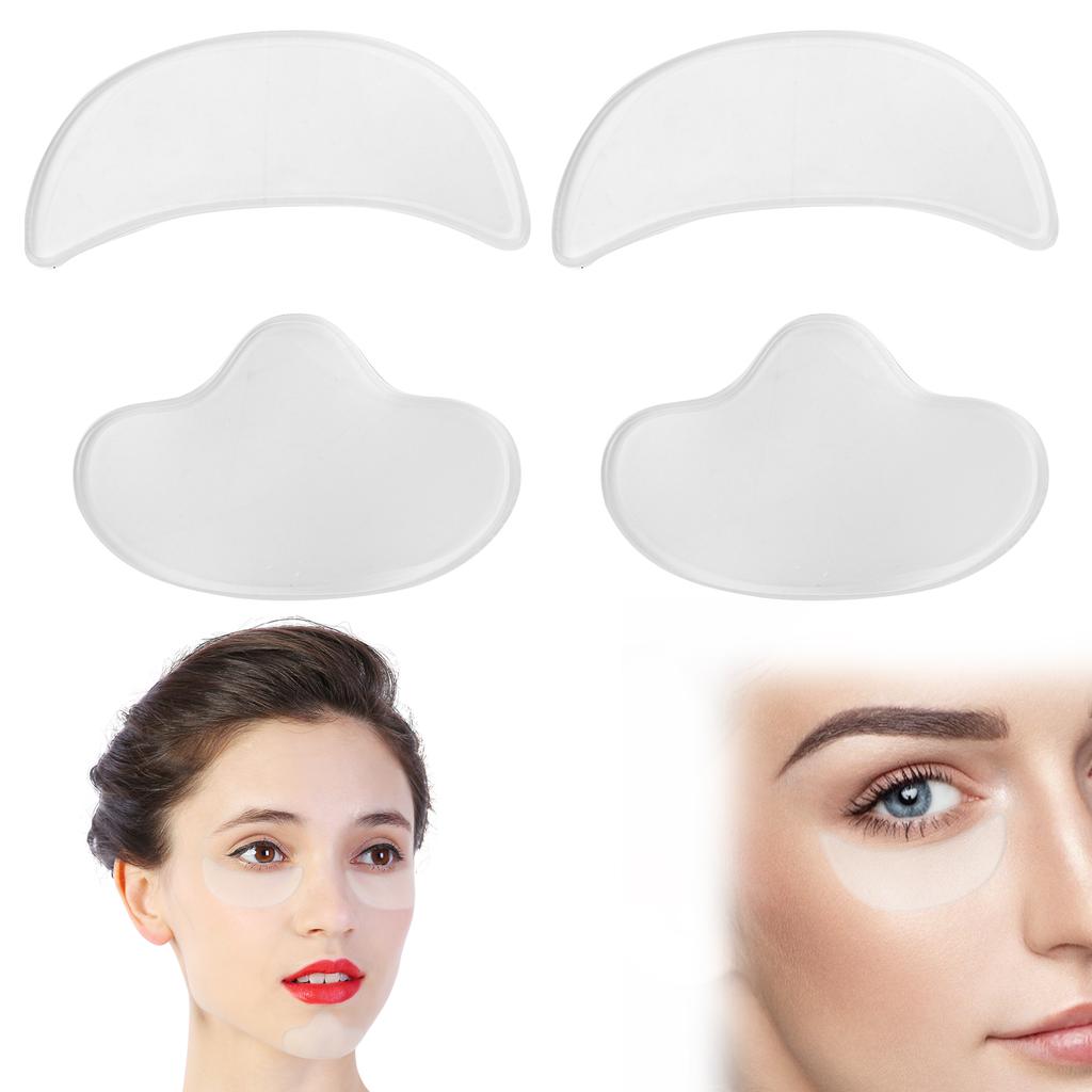 4Pcs Silicone AntiWrinkle Sticker Reusable Facial Eye Fine Line Removal Beauty Pads