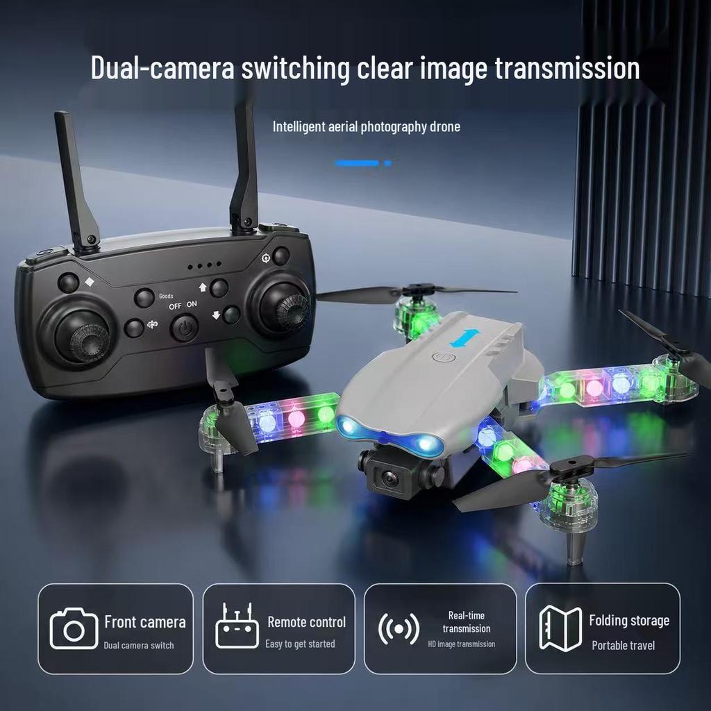 Cross E99D HD Colorful Lights Remote Control Drone Quadcopter with Dual Camera for Aerial Photography.