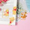 MINISO Niedliche Cartoon-Charaktere Metall-Lesezeichen Entzückendes Tiger- und Ferkel-Design Ideales Geschenk für Buchliebhaber