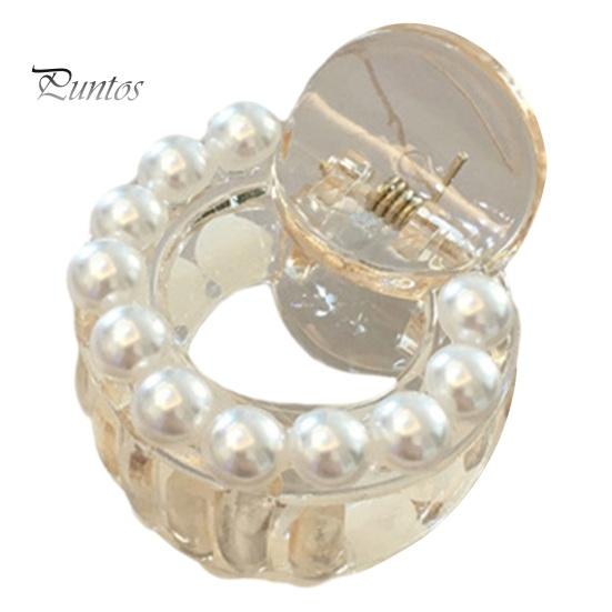 Faux Pearl Hair Claw Clips Sweet Elegant Stylish Bathing Use Eco-friendly Hair Accessories for Women Girls