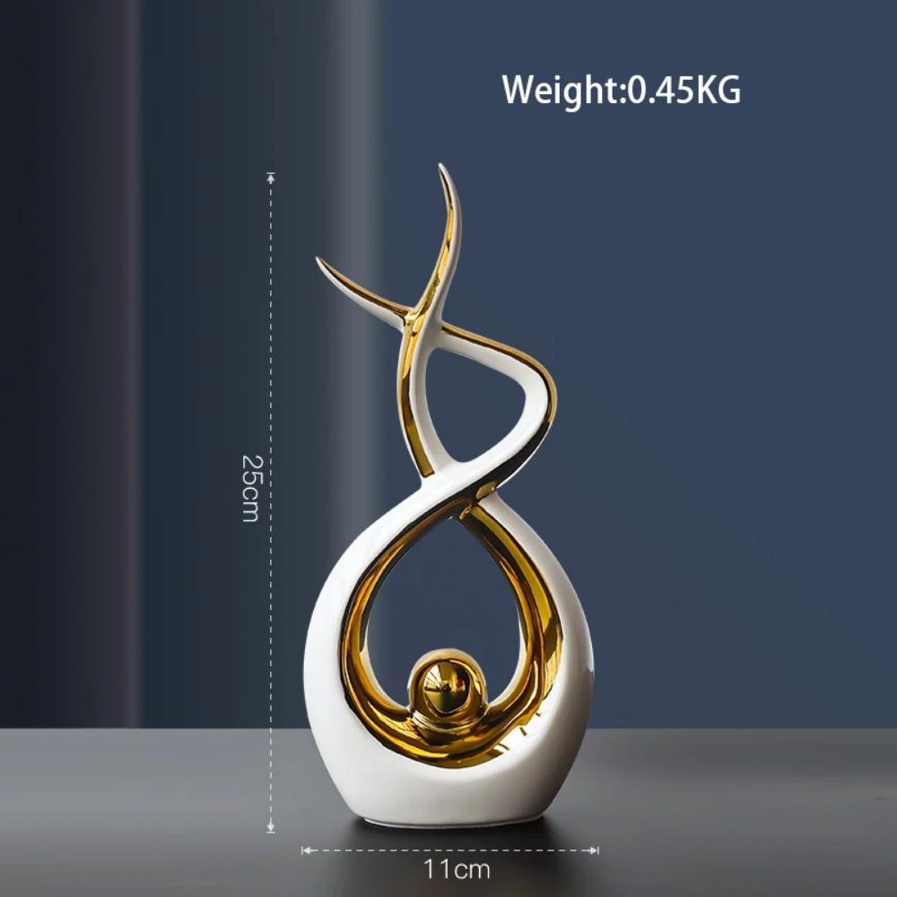 

Скандинавская абстрактная керамическая статуэтка, легкая, роскошная, для гостиной, украшения дома, офиса, скульптуры, декора, настольных принадлежностей, подарка от ремесла