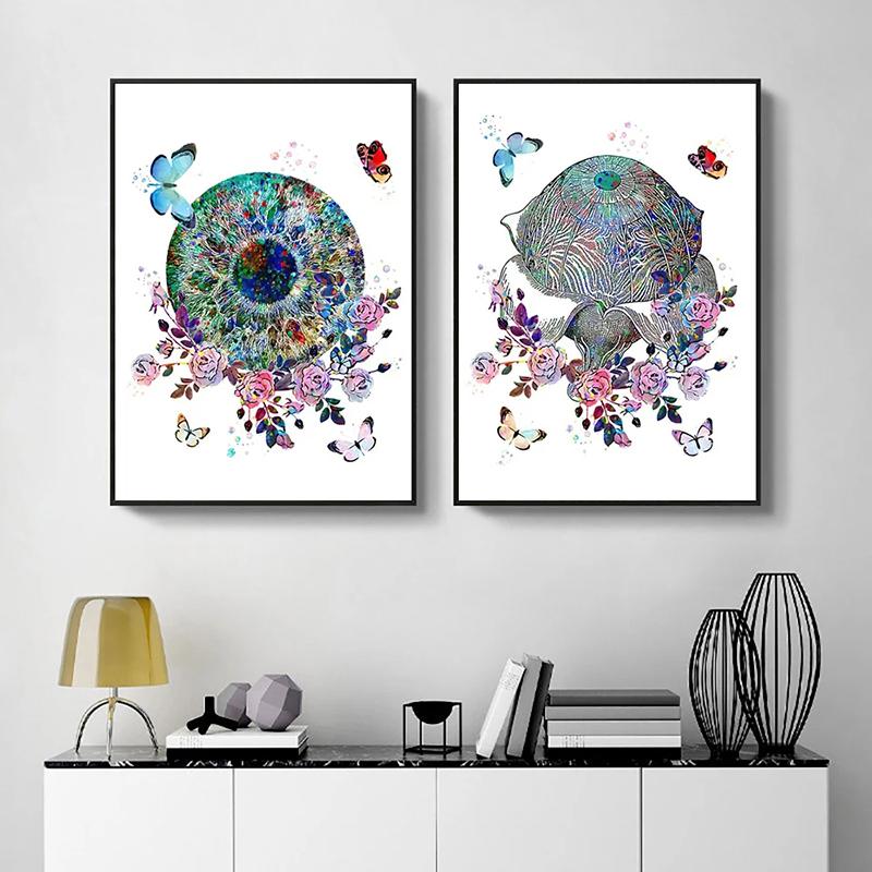 Eye Anatomy Medicine Optician Optometry Tools Posters and Prints Nordic Wall Art Canvas Paintings For Clinic Room Home  Decor