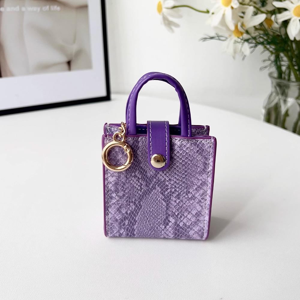 Light Luxury Trend Brand Serpentine Crossbody Lanyard Handbag Leather Wireless Bluetooth Headphone Cover for Airpods 4 3 2 1 Pro 1 2 Shockproof Case