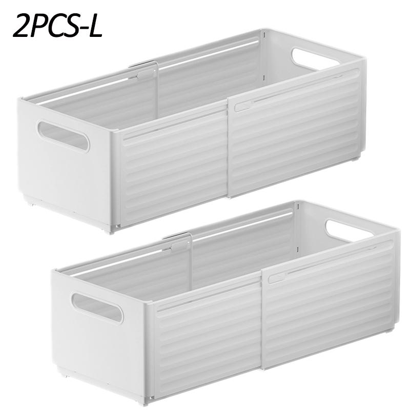 Length Retractable Drawer Organizer Adjustable Cabinet Storage Box Stackable Kitchen Organizers Sorting Storage Box