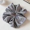 Elástico de Cabelo Feminino Cor Pura Estampa de Camélia Alta Elasticidade Corda de Cabelo Cetim Liso Scrunchy de Cabelo Acessório de Cabelo Sem Danos