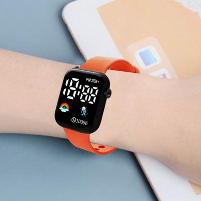 Electronic Watch Kids LED Digital Sports Watch Waterproof Fashionable Accurate Timekeeping Square Watch
