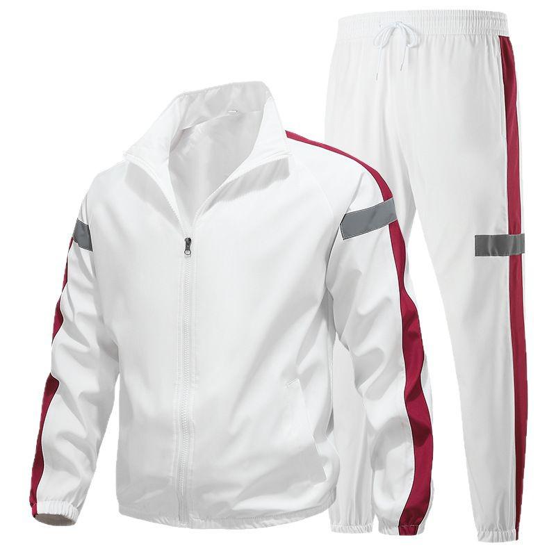 Men's Breathable Sports Hoodie and Cardigan Set: Plus Size, Customizable Two-Piece