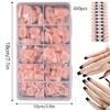 600x/Box French Tip False Nails Press On Nail Almond False Nails Full Cover Stick On Nail  Ballerinas Artificial Nails