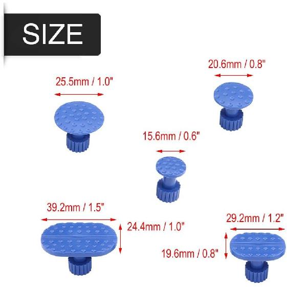30pcs Glue Pulling Tabs Car Body Dent Removal Pulling Tabs Paintless Dent Repair Tools Glue Puller Tabs Set Blue Glue Pull Tabs pulling block puller
