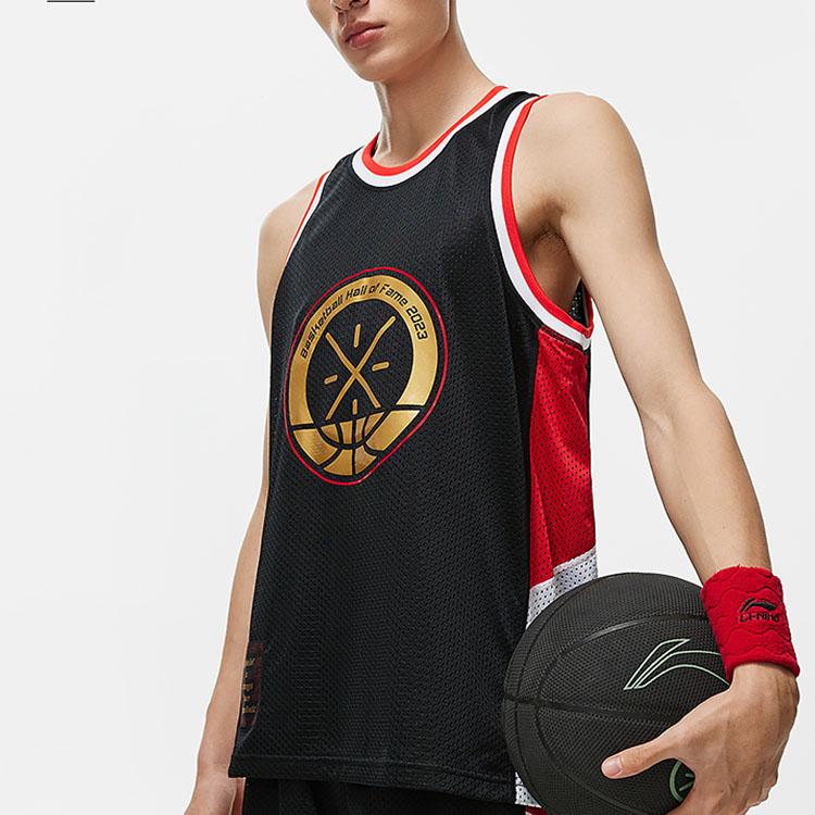 Li-Ning Breathable Knit Basketball Singlet Unisex Tops Black AAYT735-1