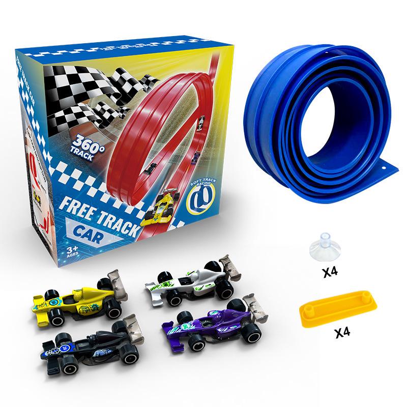 Cross-border Anti-Gravity DIY Double Track Racing Car Toy for Kids