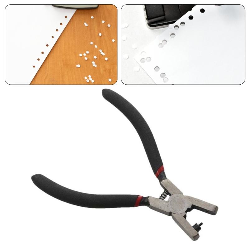 2mm Hole Puncher Tool Metal Hole Puncher Pliers Comfortable Grip for Sheet Metal Leather Belt Watch Band Jewelry Making