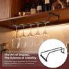 1/2/3 Row Under Cabinet Stemware Holder Iron Hanging Cup Holder Home Storage