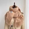 Scarf women's winter new autumn white thickened 111 pure shawl dual-purpose men's knitted warm scarf