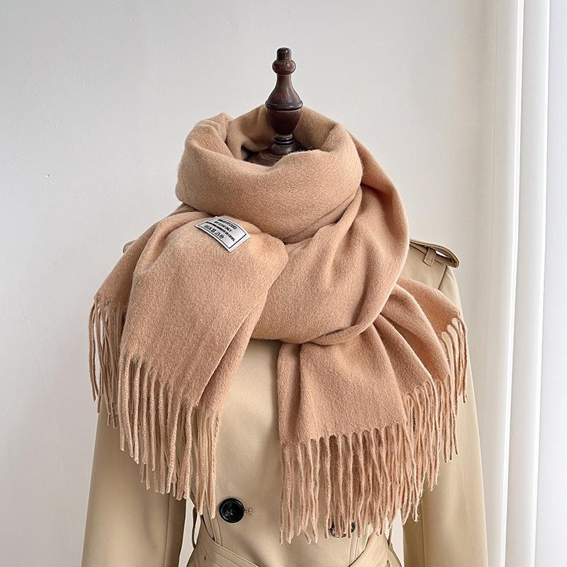 Scarf women's winter new autumn white thickened 111 pure shawl dual-purpose men's knitted warm scarf