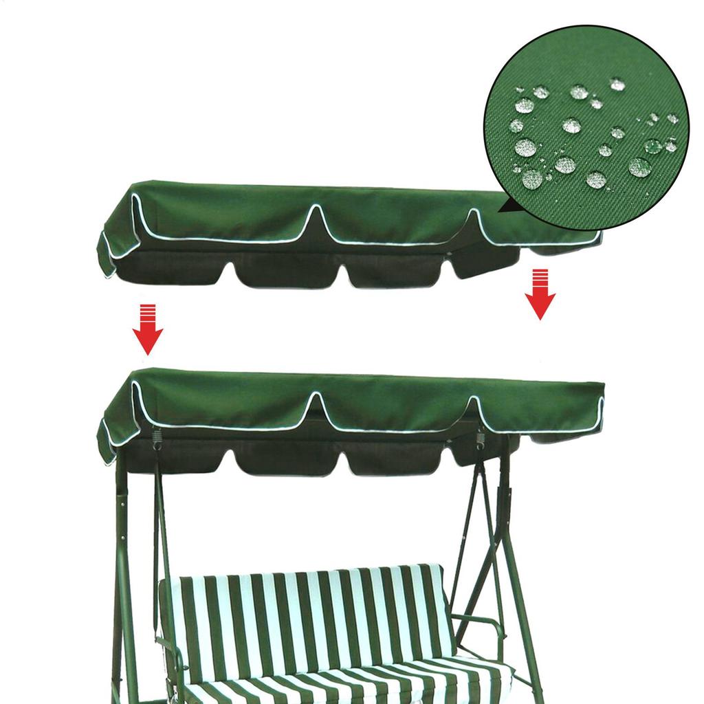 Porch Swing Canopy Replacement UV-Resistant Sun Shade Chair Cover Swing Cover Replacement for Garden Playground Backyard Yard