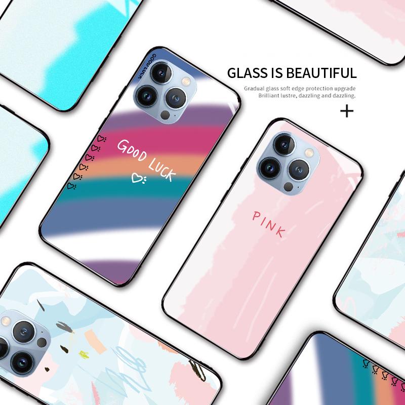 Tempered Glass Phone Case For Samsung A12 A16 A32 A53 S20FE S23 S25 Honor20 X6A 90Lite 9X Huawei Y9Prime2019 P30Lite Soft Edge Shockproof Smooth Shell
